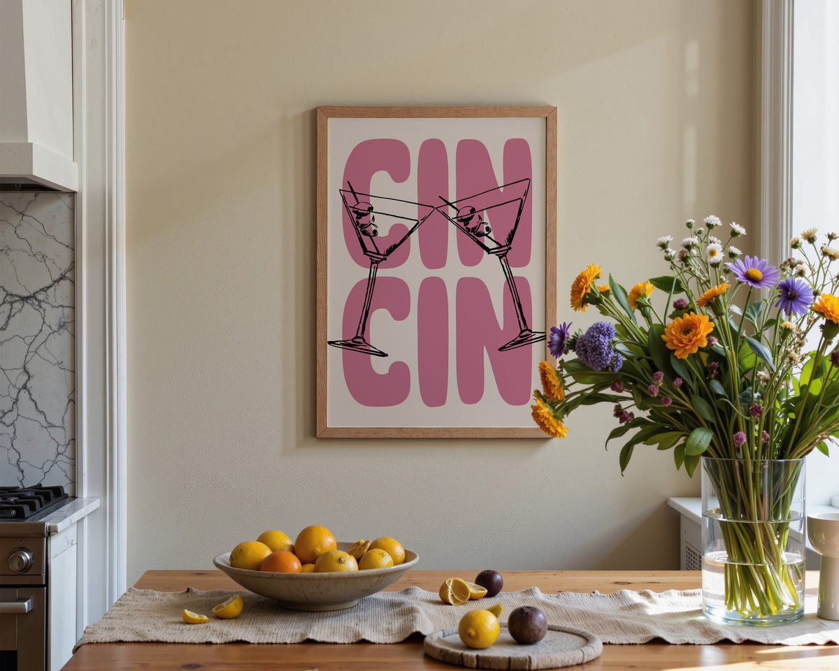 Cin Cin Pink Print