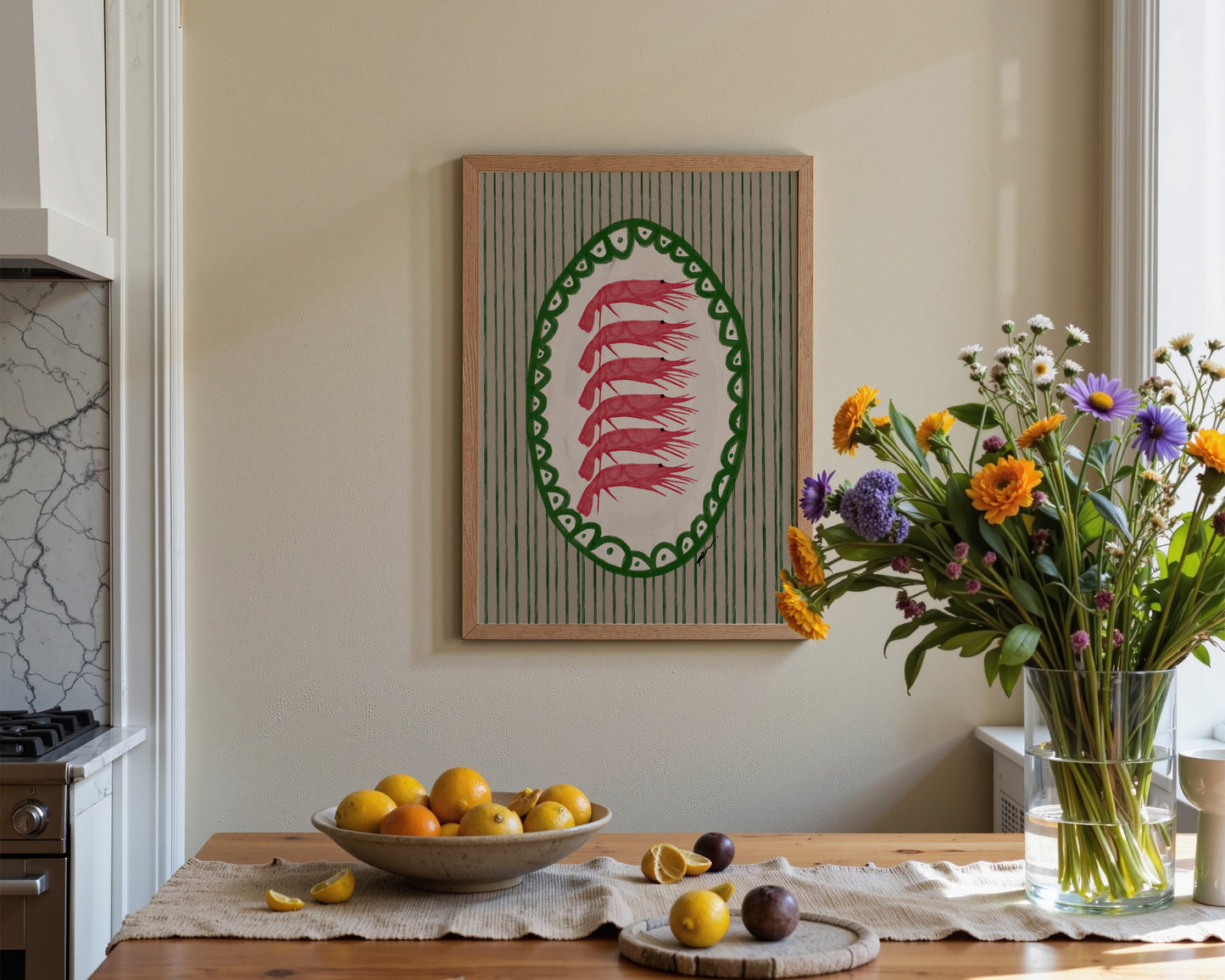 Prawn Platter Print
