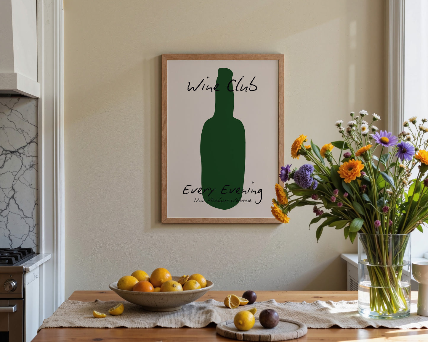 Wine Club Bottle Print