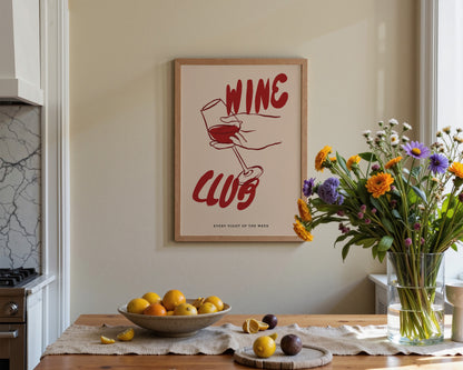 Red Wine Club Print