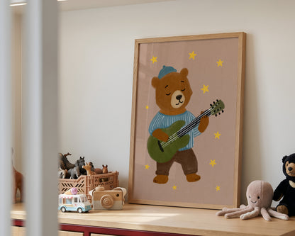 Rockstar Bear Print