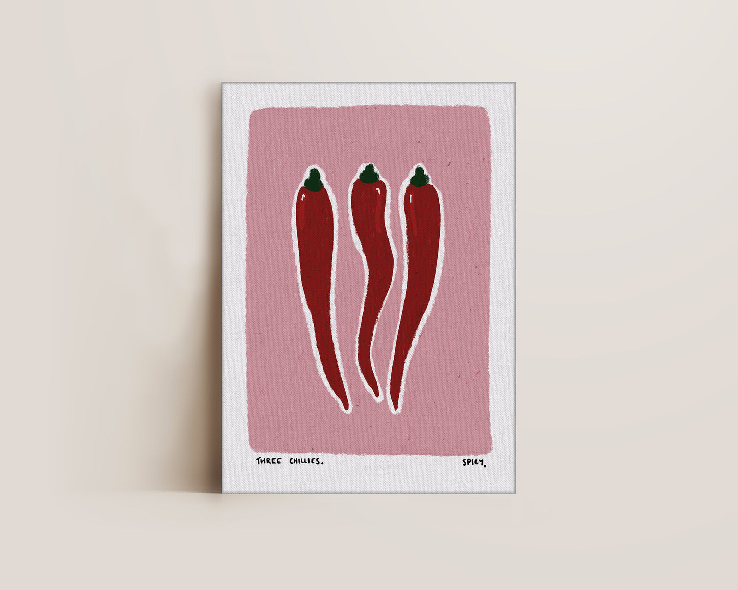 Three Chillis Canvas