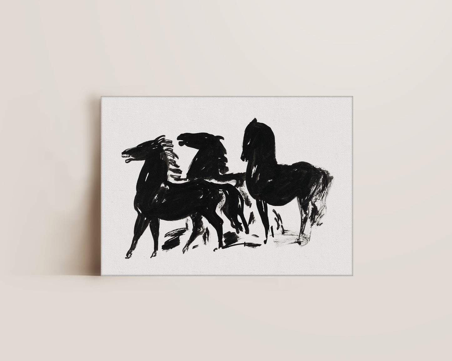 Three Horses Canvas