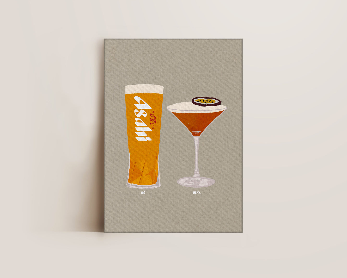 Asahi & Pornstar Martini Canvas