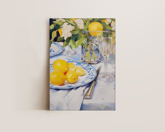Bowl Of Lemons Canvas