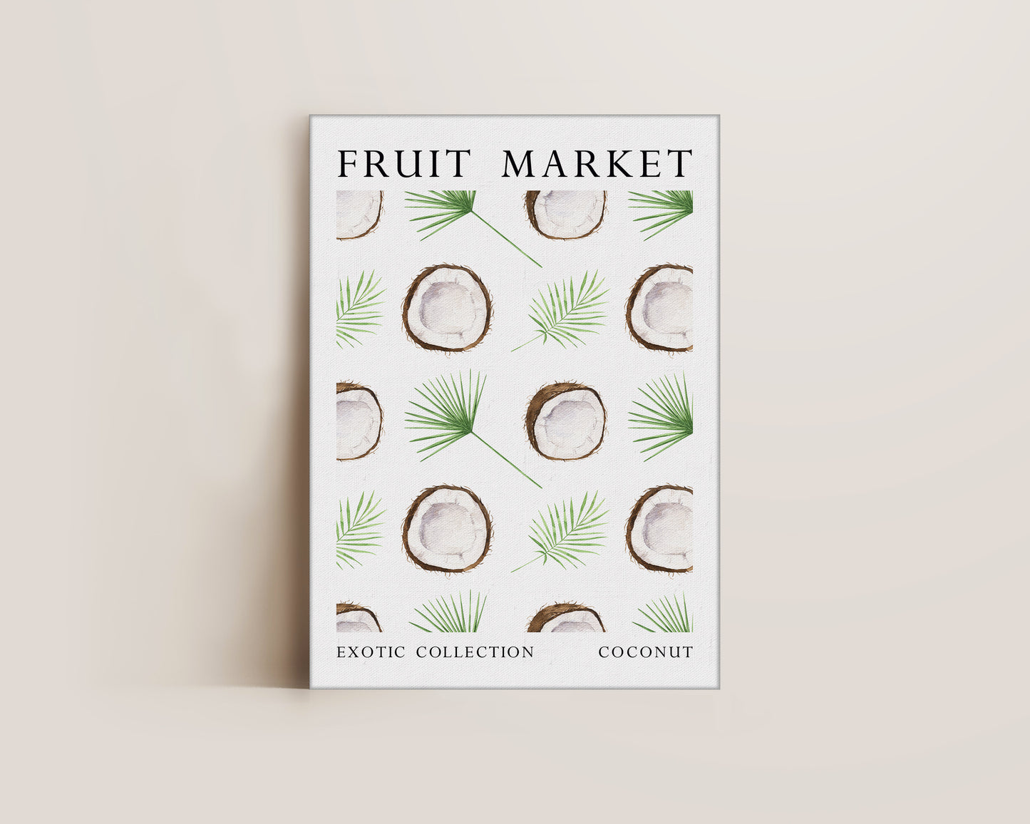 Fruit Market Coconut Canvas