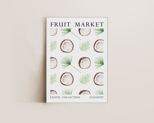 Fruit Market Coconut Canvas