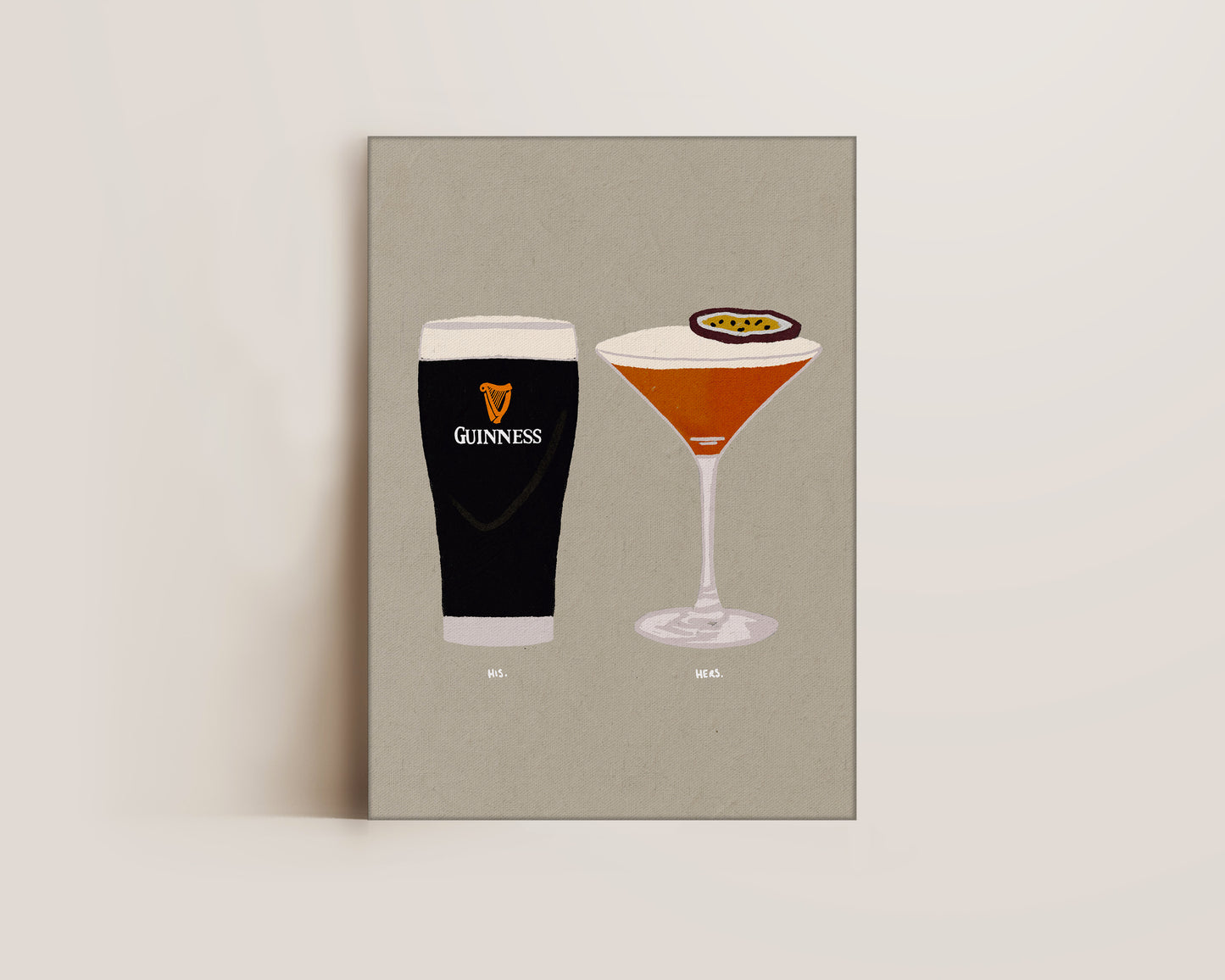 Guinness & Pornstar Martini Canvas