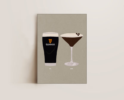 Guinness & Espresso Martini Canvas