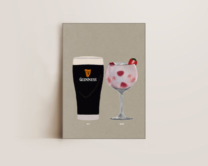 Guinness & Pink Gin Canvas