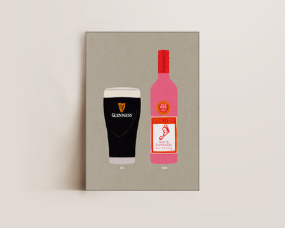 Guinness & White Zinfandel Canvas