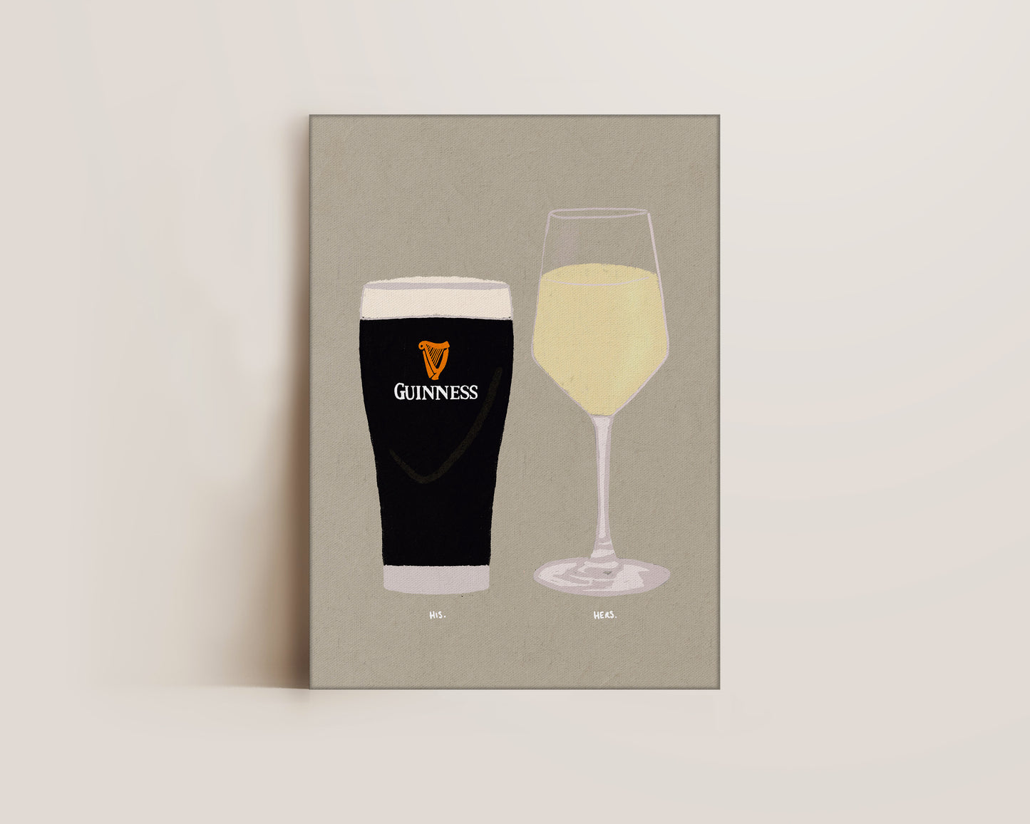 Guinness & White Wine Canvas