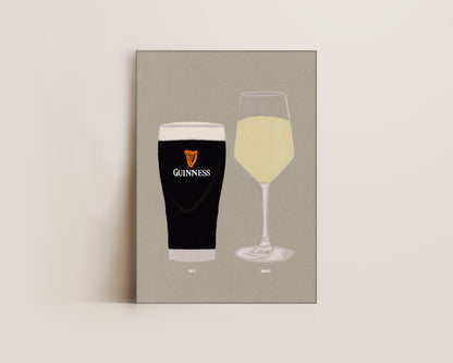 Guinness & White Wine Canvas