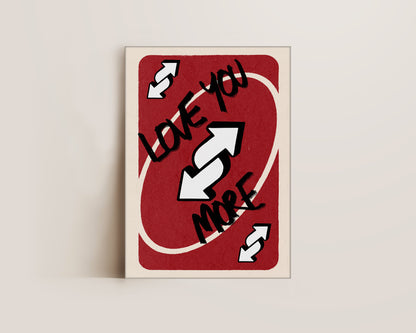 Love You More Red Canvas