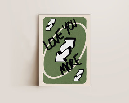 Love You More Green Canvas