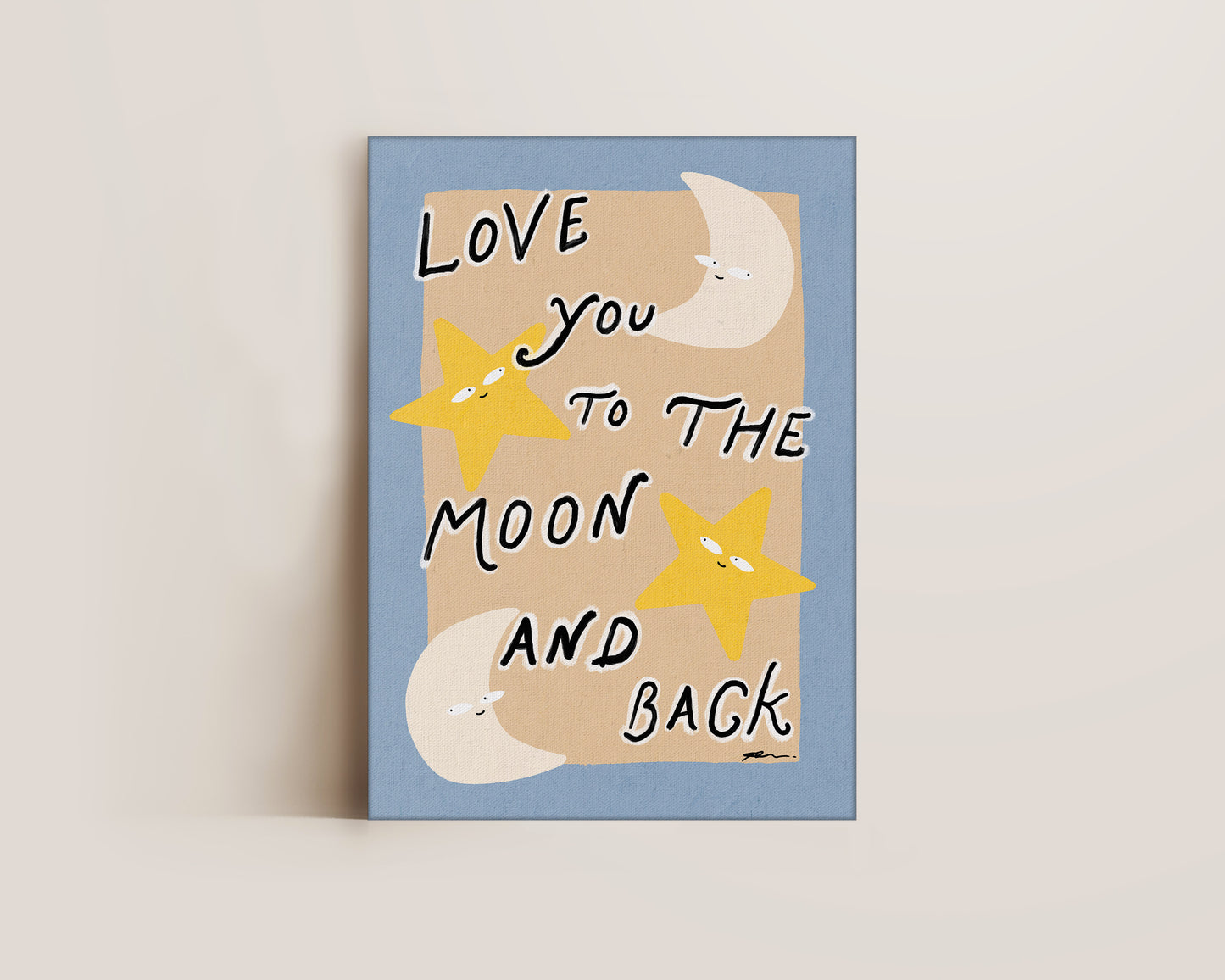 The Moon & Back Canvas