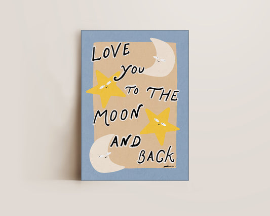 The Moon & Back Canvas