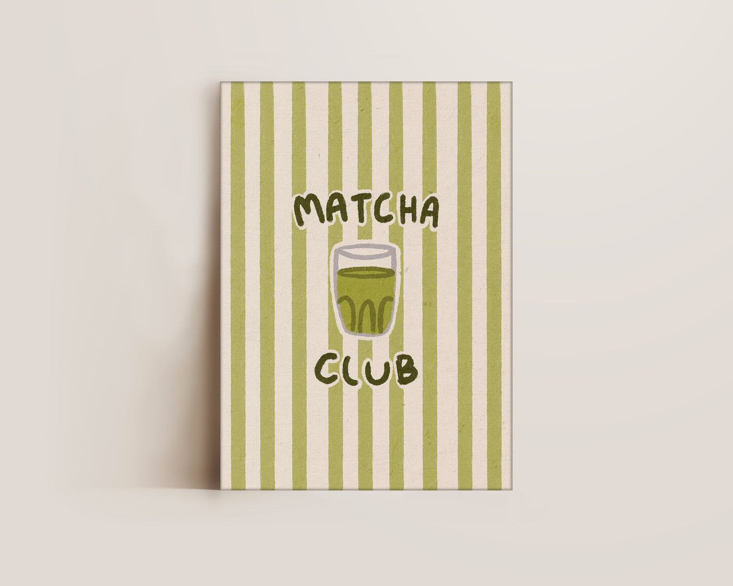 Matcha Club Stripes Canvas
