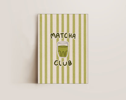 Matcha Club Stripes Canvas