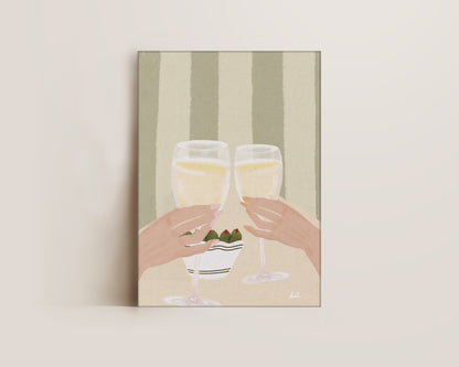 Olives & Wine Canvas