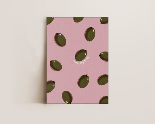 Pink Olives Canvas
