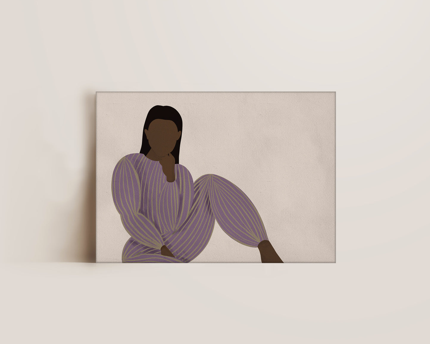 Purple Striped Lady Canvas