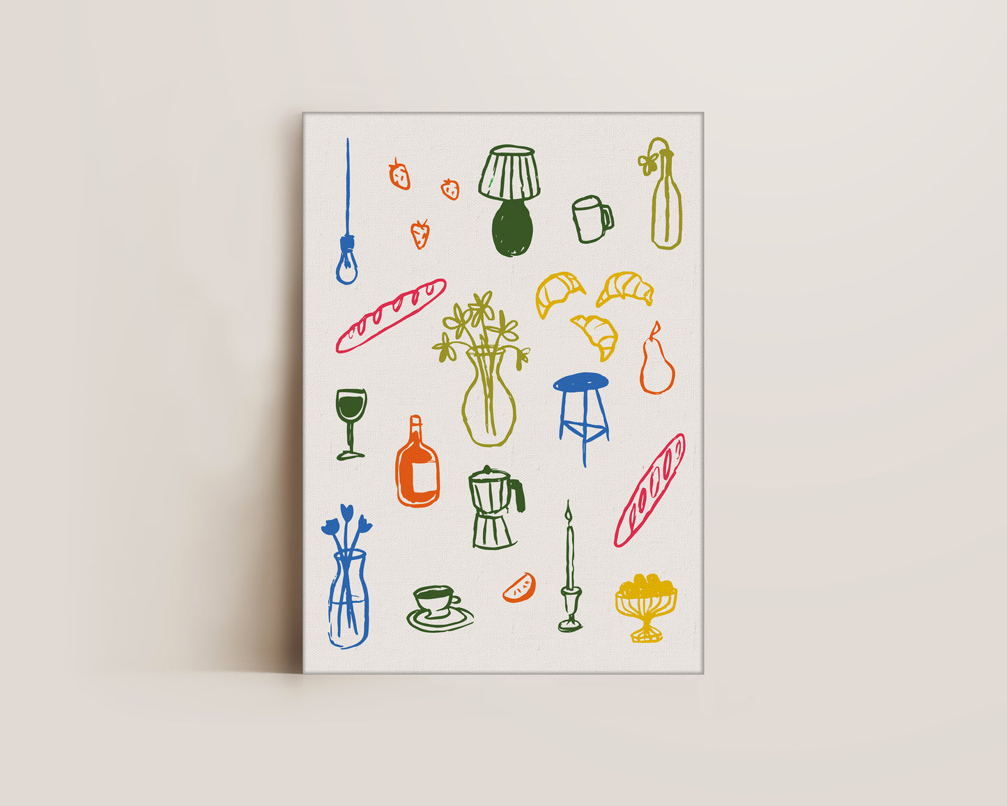 Retro Dinner Table Canvas