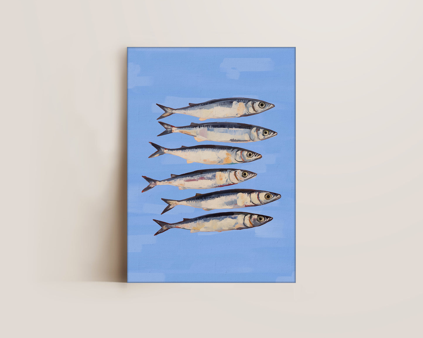 Blue Sardines Canvas