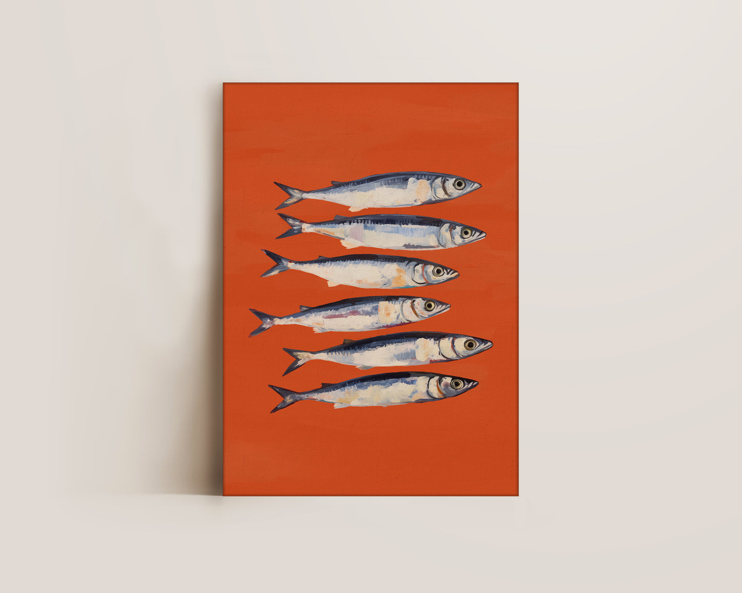 Burnt Orange Sardines Canvas
