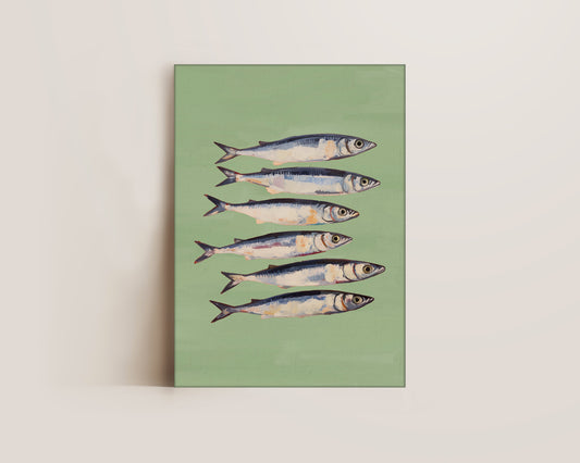 Green Sardines Canvas