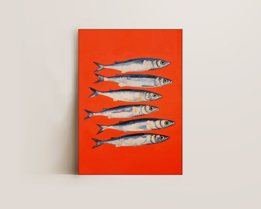 Red Sardines Canvas