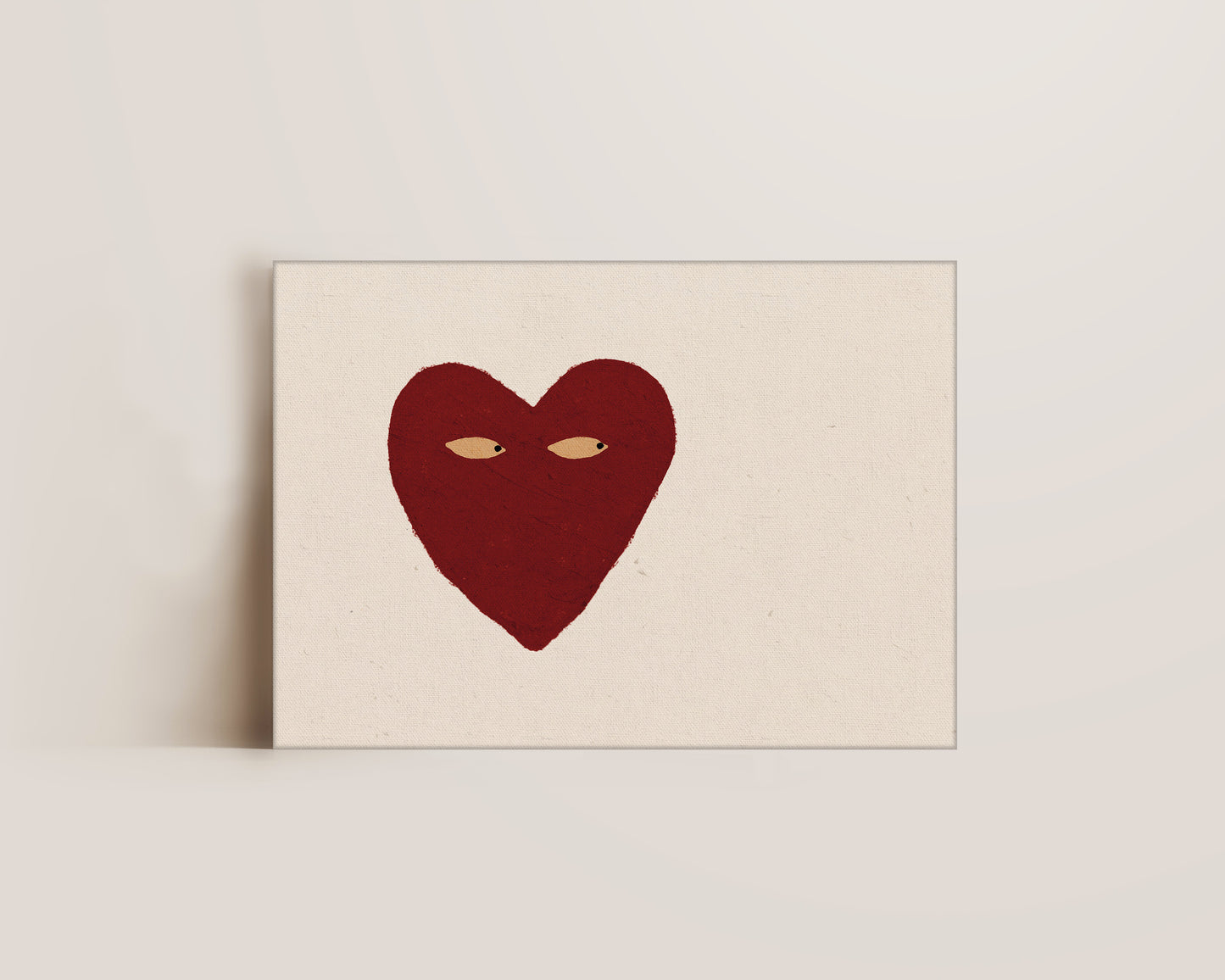 Love Heart Side Eye Canvas
