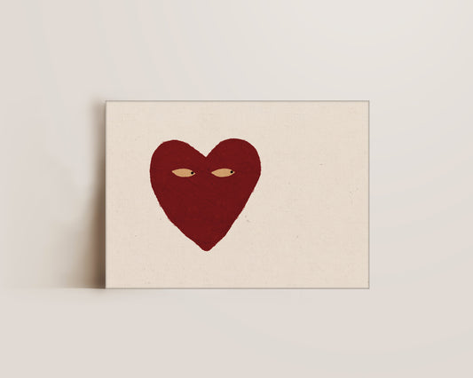 Love Heart Side Eye Canvas