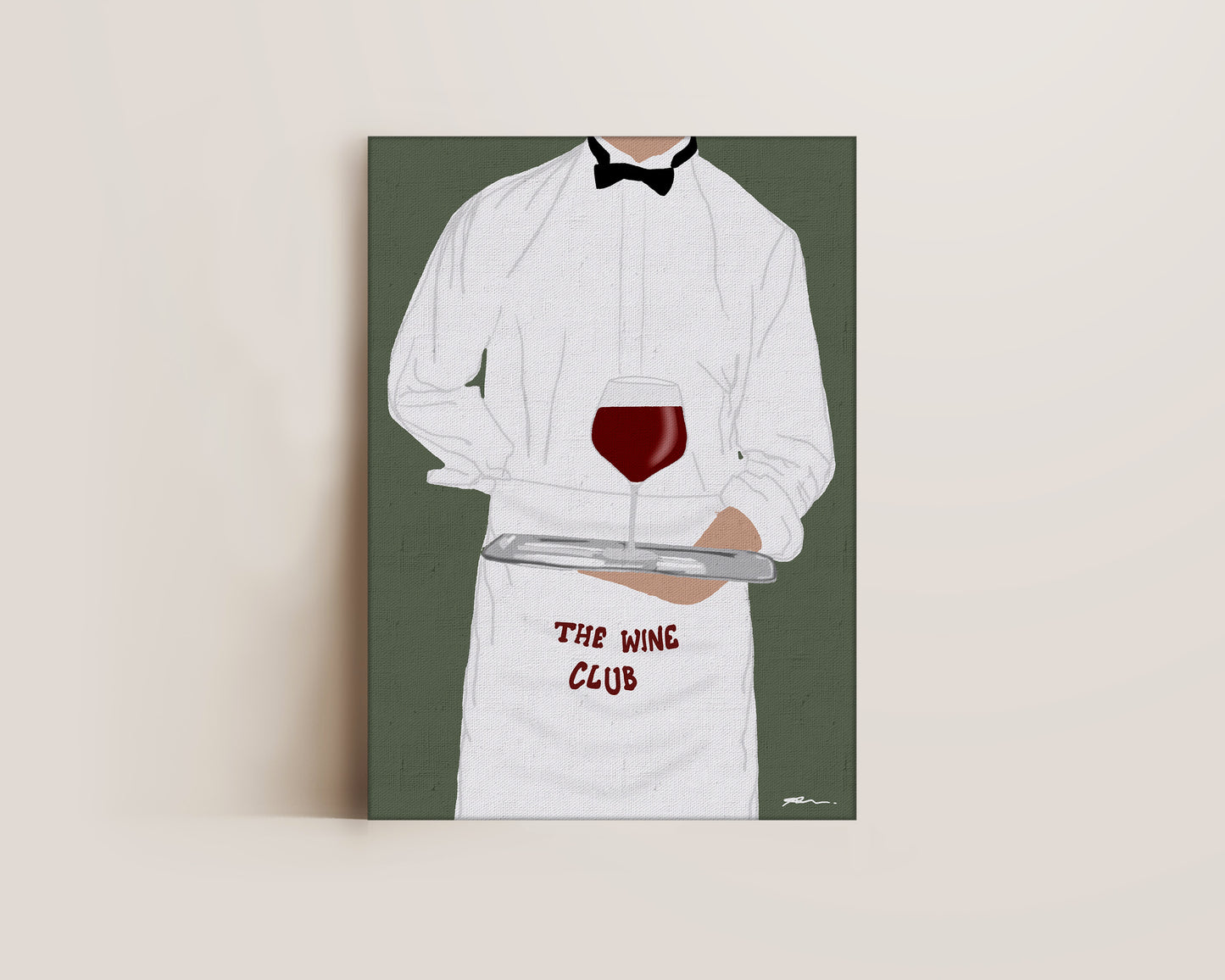 The Wine Club Waiter Canvas