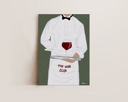 The Wine Club Waiter Canvas
