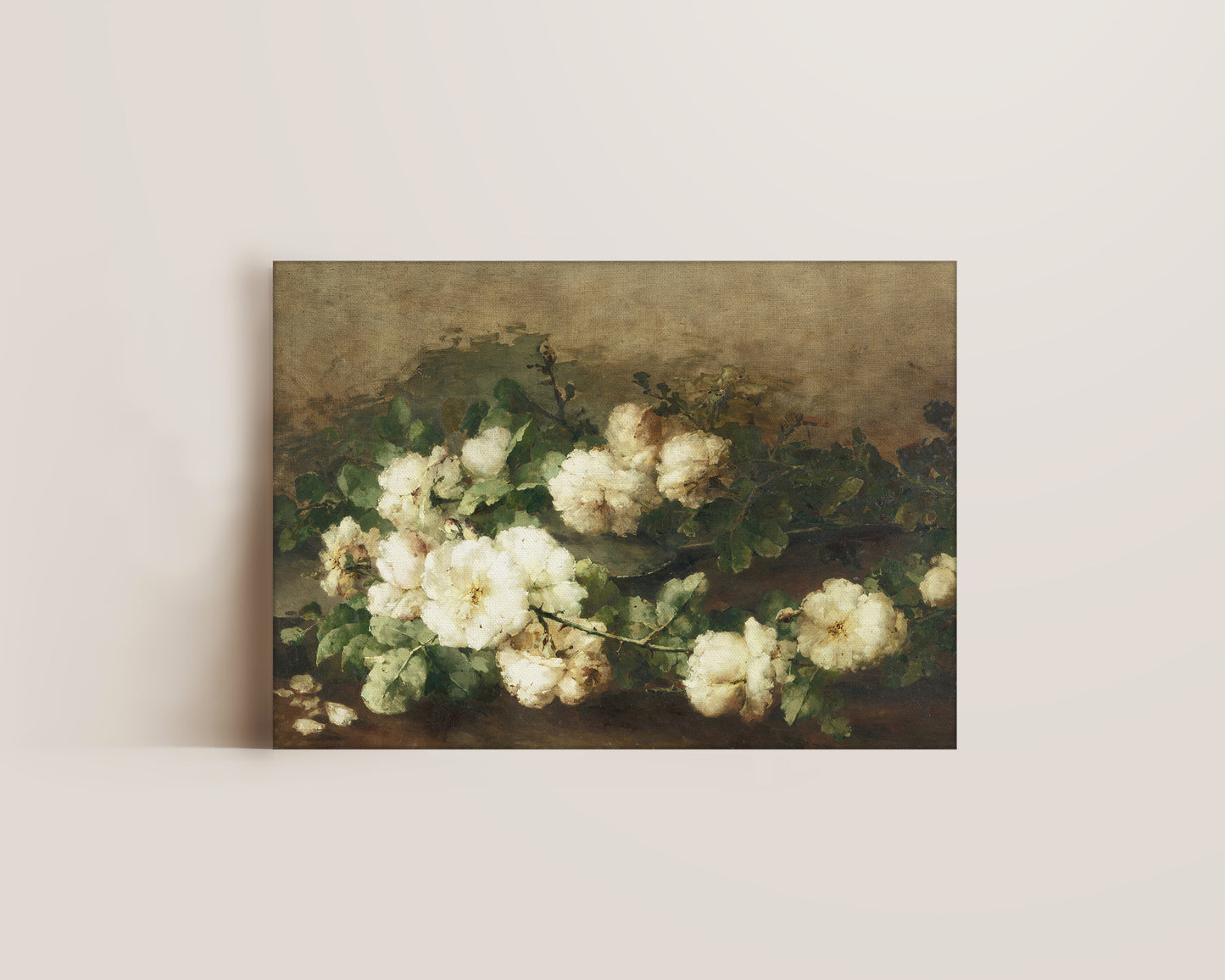 White Roses Canvas
