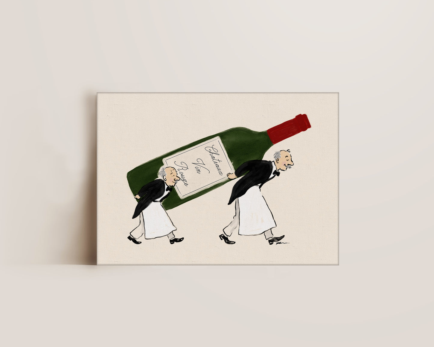 The Wine Waiters Canvas