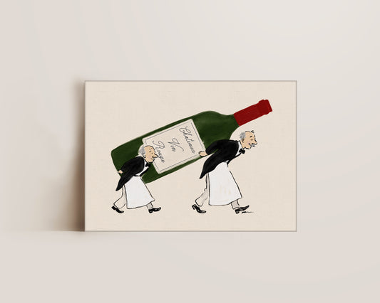 The Wine Waiters Canvas