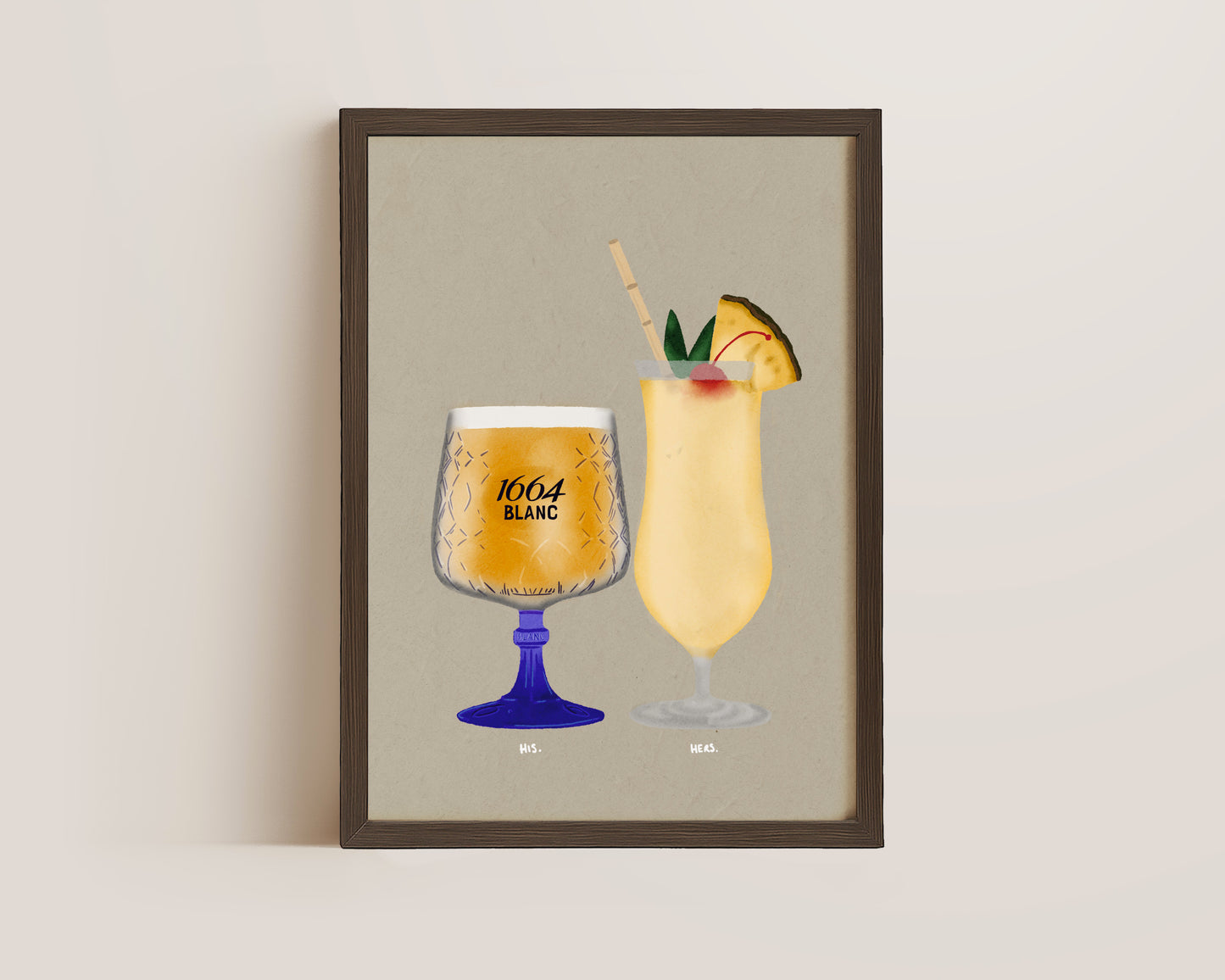 Kronenburg Blanc 1664 Pint & Pina Colada Print