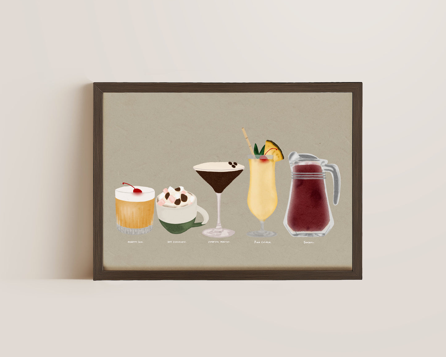 Five Drinks Print