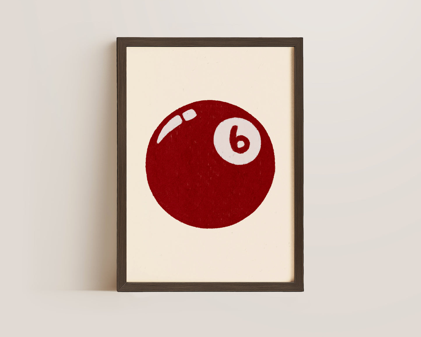 6 Ball Red Print