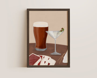 Ale & Dirty Martini Date Night Print