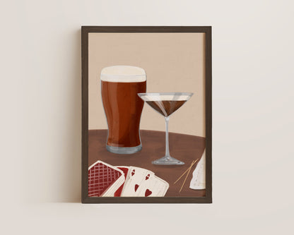 Ale & Espresso Martini Date Night Print