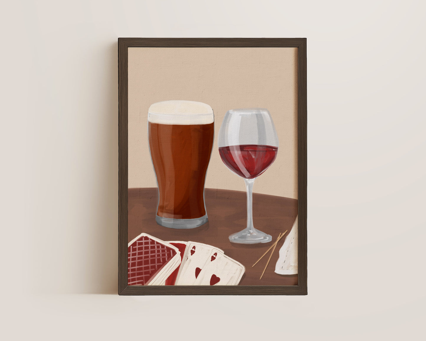 Ale & Red Wine Date Night Print