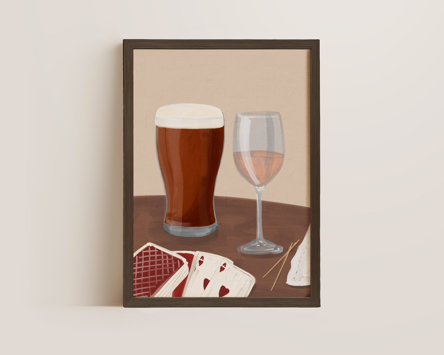 Ale & Rose Wine Date Night Print