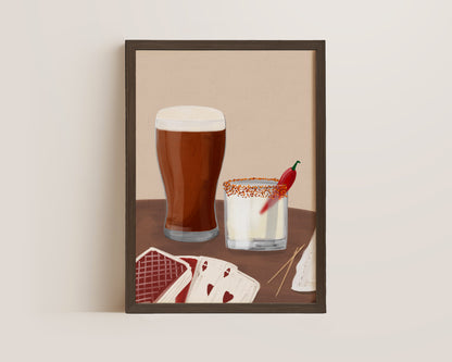 Ale & Spicy Margarita Date Night Print