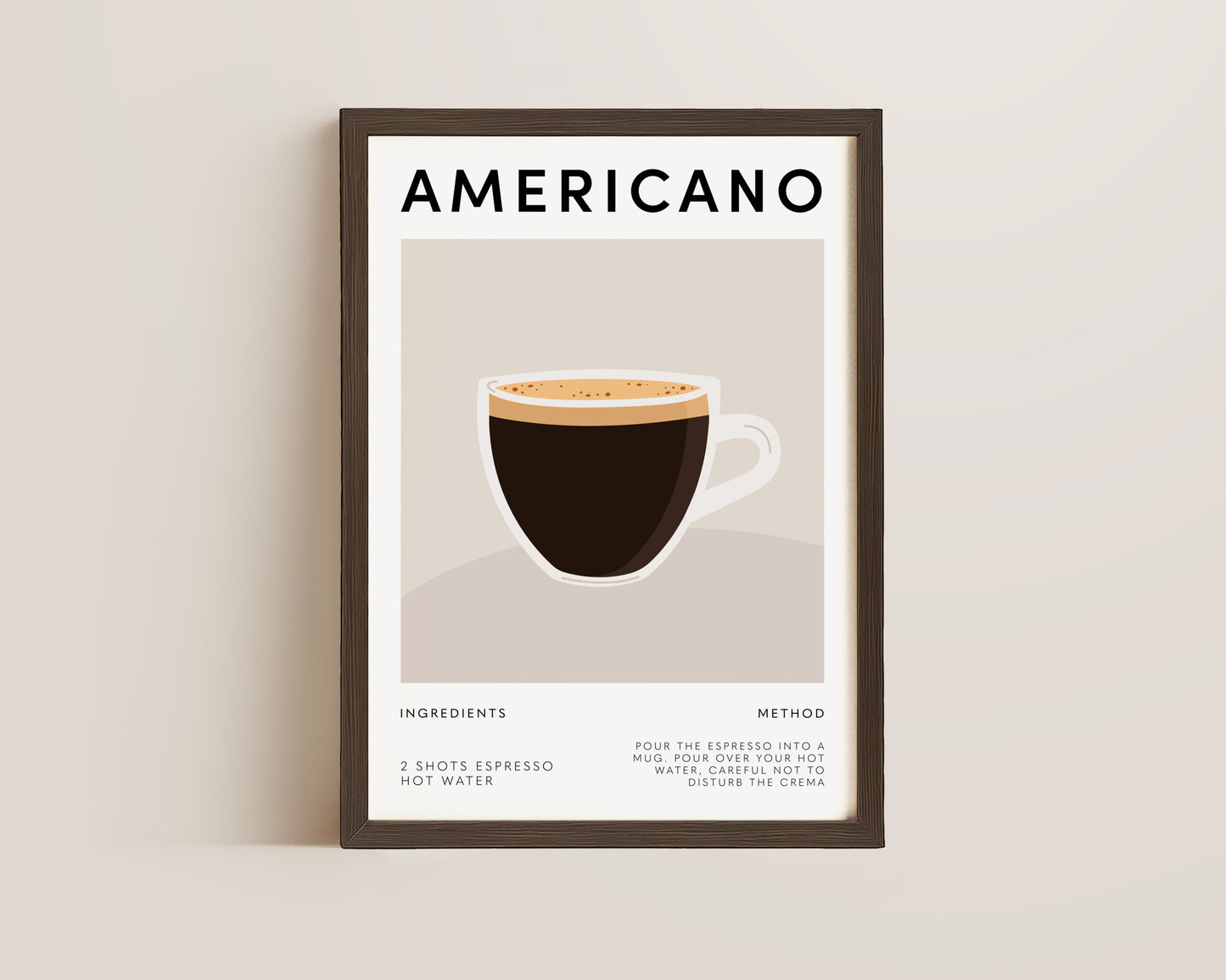 Americano Coffee Recipe Print