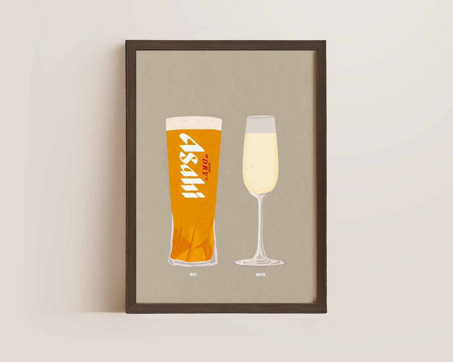 Asahi & Champagne Print