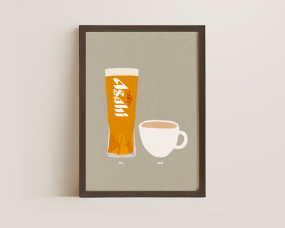 Asahi & Cup Of Tea Print