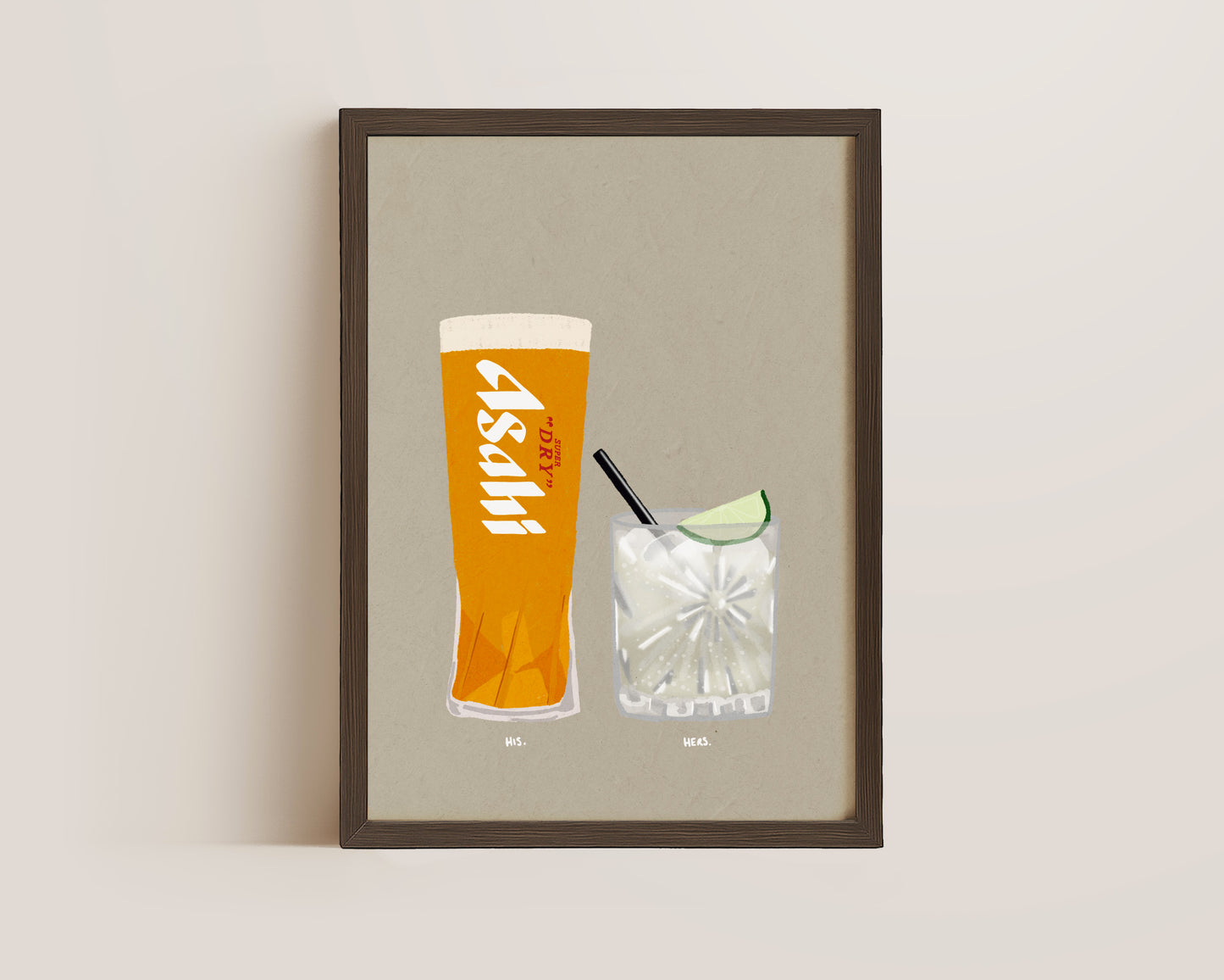 Asahi & Vodka Lime Print